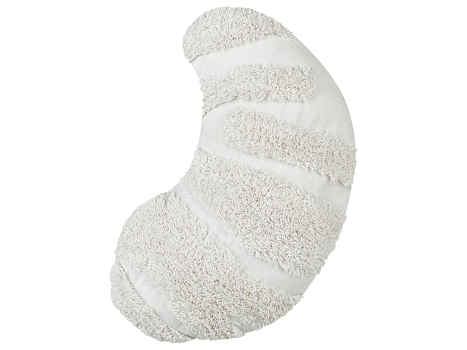 Set of 2 Decorative Cushions SNOWDROP Cotton 40 x 25 cm White