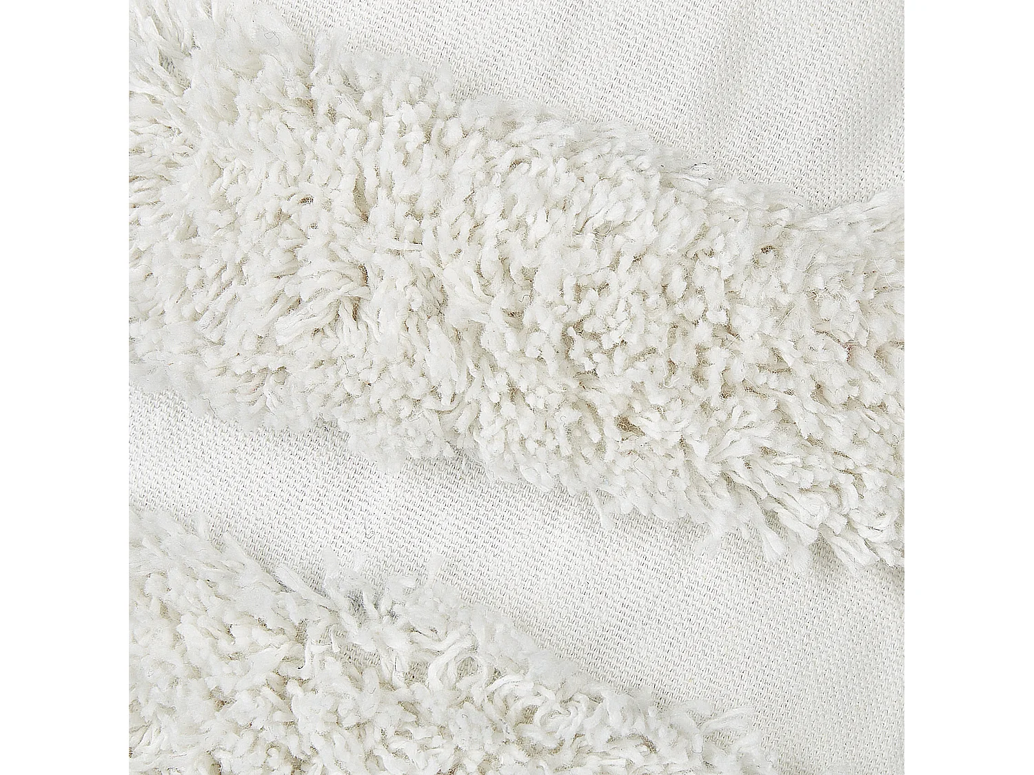 Set of 2 Decorative Cushions SNOWDROP Cotton 40 x 25 cm White