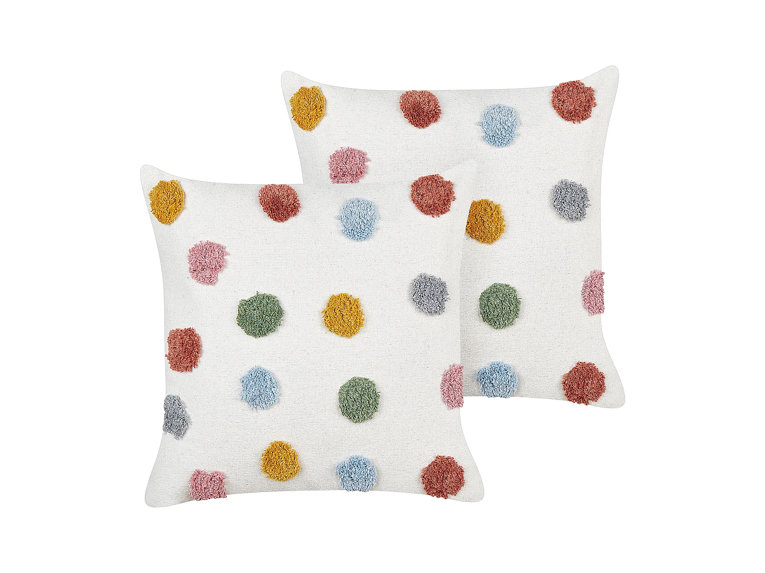 Lot de 2 coussins décoratifs WALLFLOWER Coton 45 x 45 cm Blanc