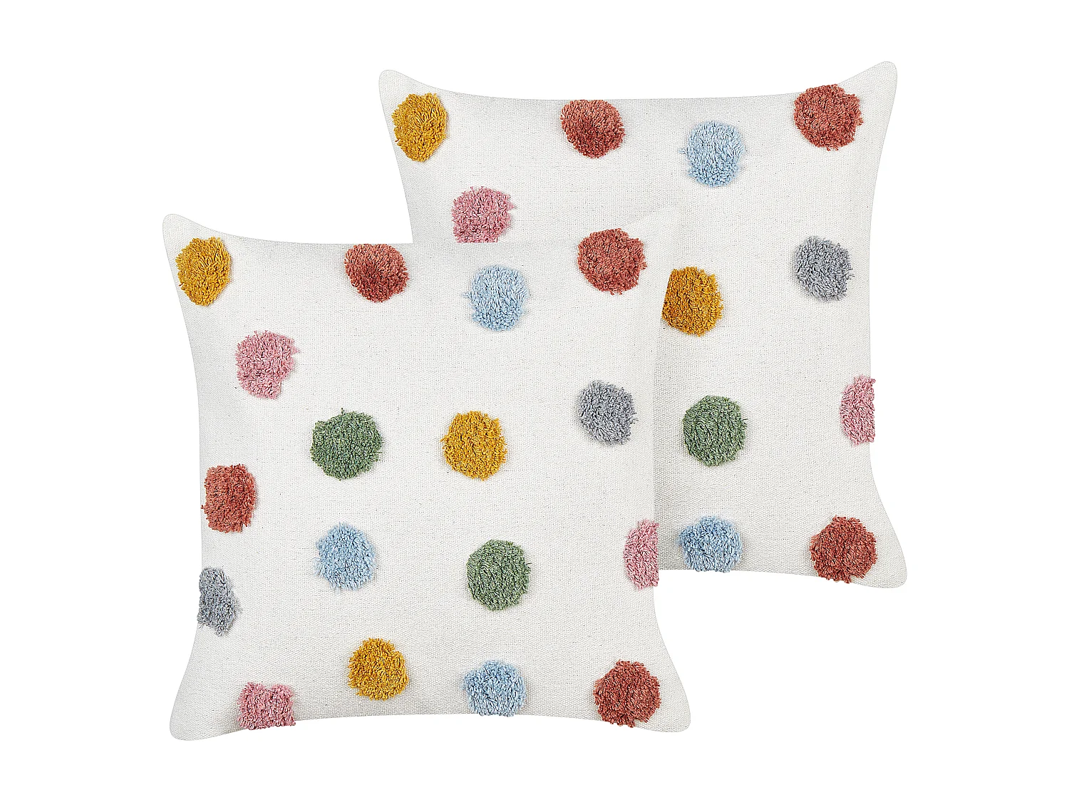 Lot de 2 coussins décoratifs WALLFLOWER Coton 45 x 45 cm Blanc