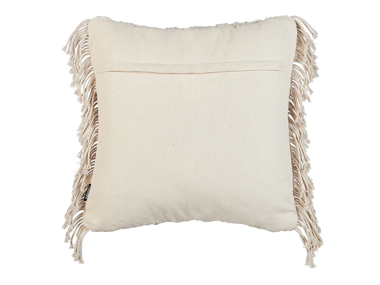 Lot de 2 coussins décoratifs KIRIKKALE Coton 45 x 45 cm Beige clair Motif géométrique