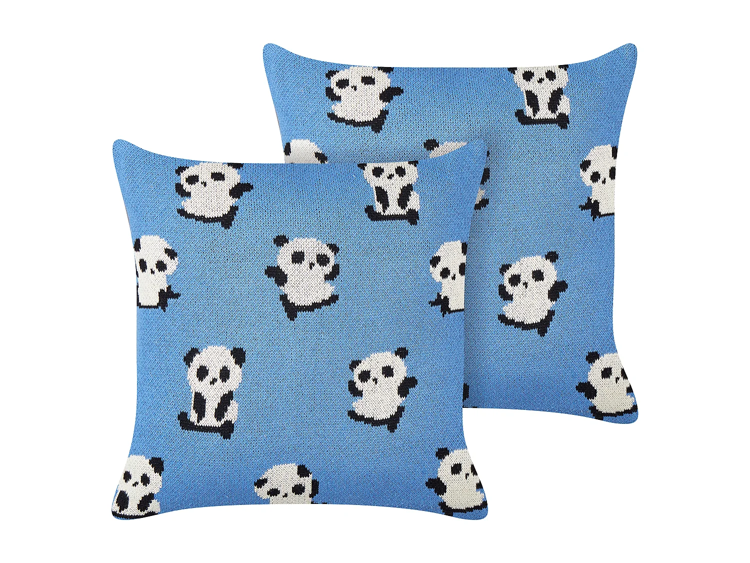 Kinder Dekokissen Pandamotiv Baumwolle blau 45 x 45 cm 2er Set TALOKAN