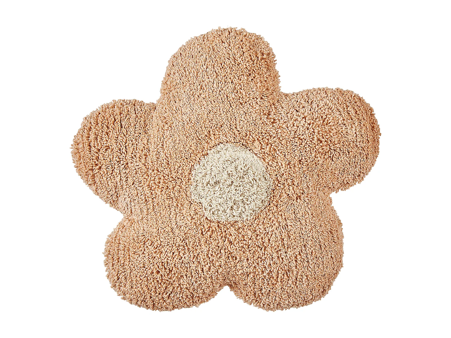 Conjunto de 2 cojines flor de algodón rosa melocotón 30 x 30 cm SORREL