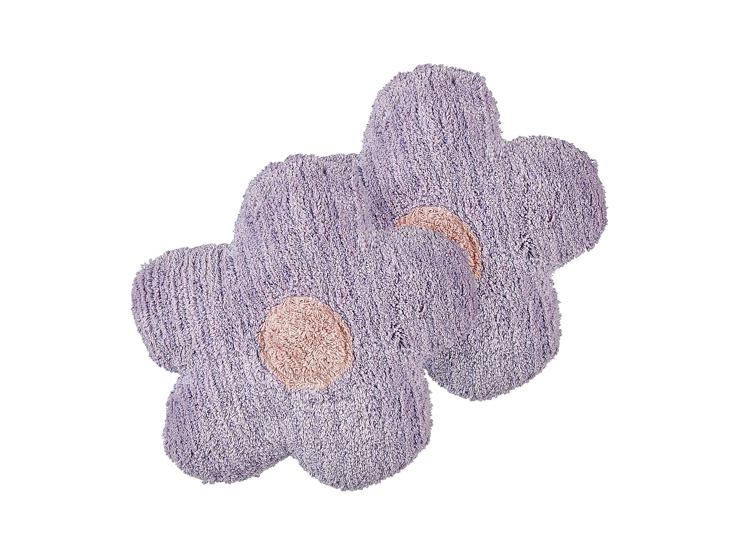 Dekokissen Baumwolle Blumenform violett 30 x 30 cm 2er Set SORREL