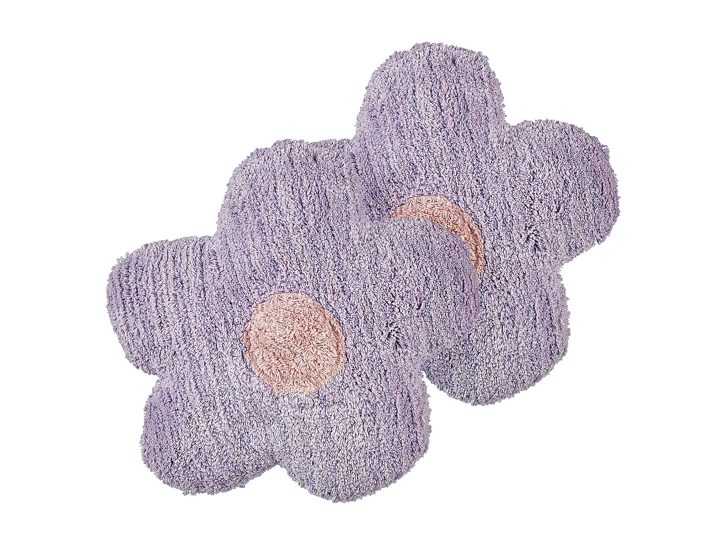 Sierkussen set van 2 bloemenvorm violet 30 x 30 cm SORREL