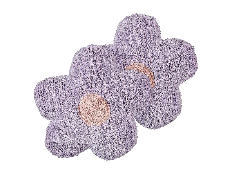 Lot de 2 coussins décoratifs SORREL Coton 30 x 30 cm Violet Fleur