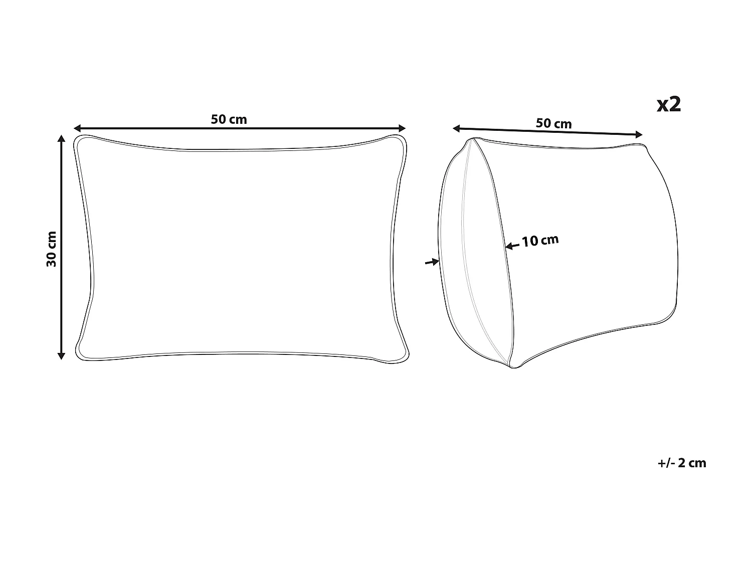 2 bawełniane poduszki dla dzieci z motywem alfabetu 30 x 50 cm wielokolorowe ASARUM