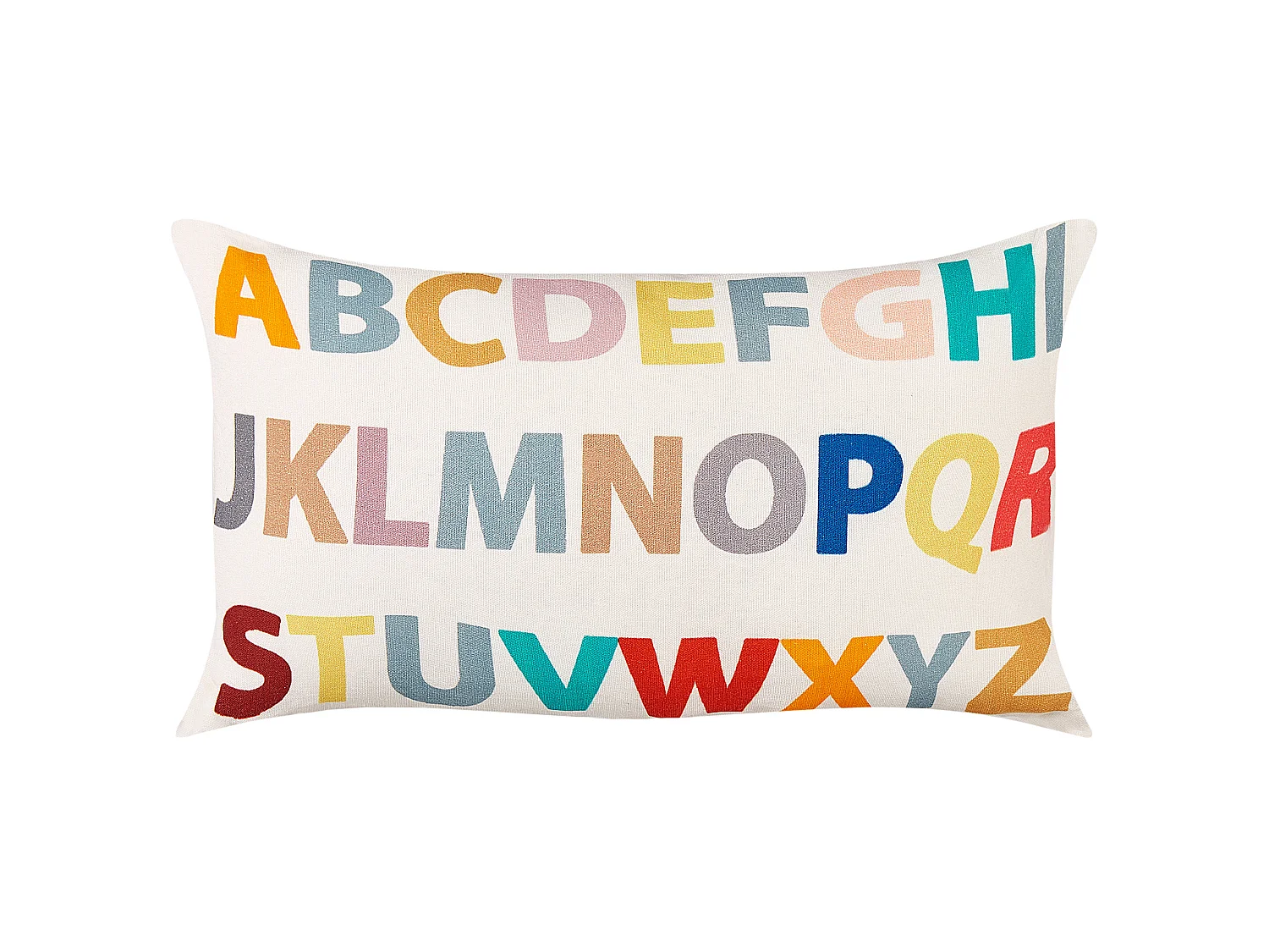 Dekokissen Baumwolle Alphabet bunt 30 x 50 cm 2er Set ASARUM