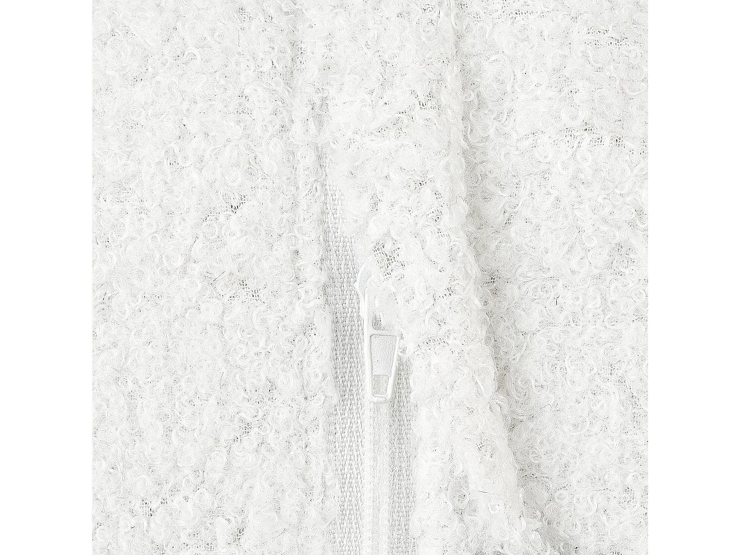 Conjunto de 2 almofadas decorativas RUTABAGA Bouclé 30 x 30 cm Branco Sólido