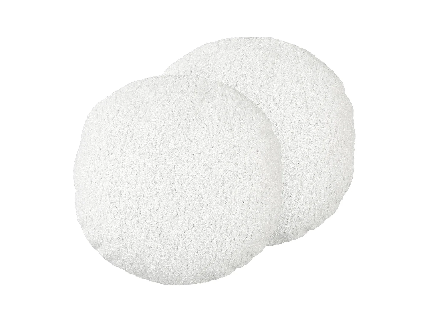 Lot de 2 coussins décoratifs RUTABAGA Bouclé 30 x 30 cm Blanc Unicolore