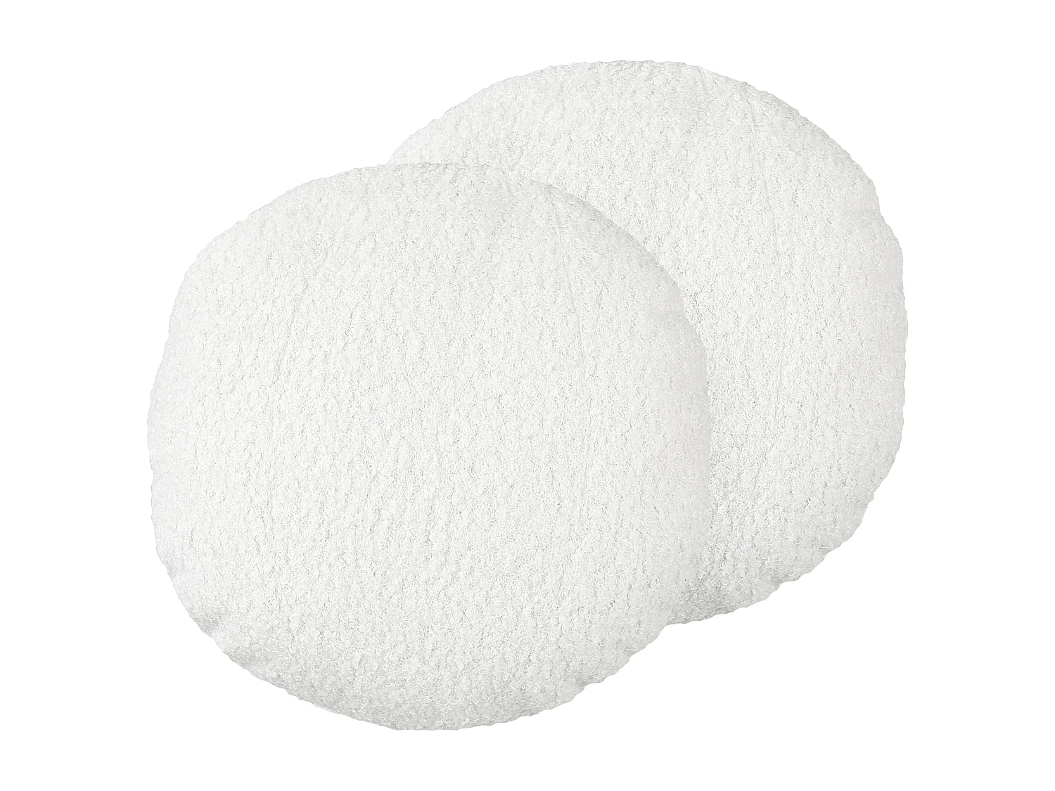 Zestaw 2 poduszek dekoracyjnych RUTABAGA Boucle 30 x 30 cm Biały Jednolity