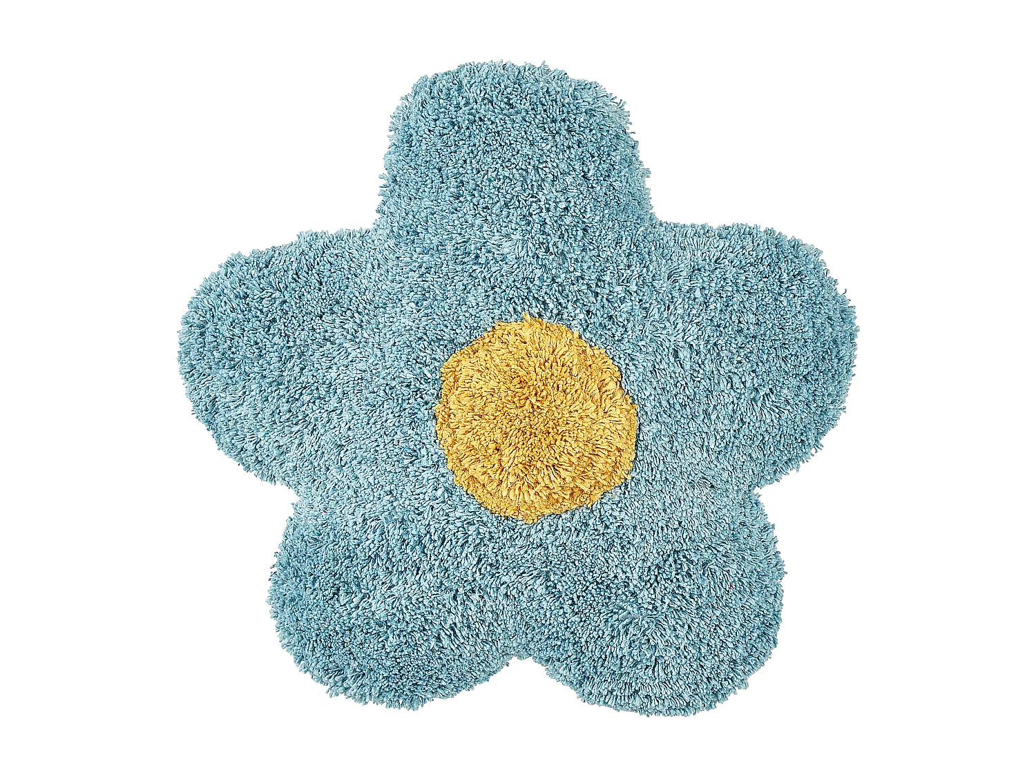 Dekokissen 2er Set Baumwolle blau 30 x 30 cm Blumenform für Kinderzimmer Sorrel