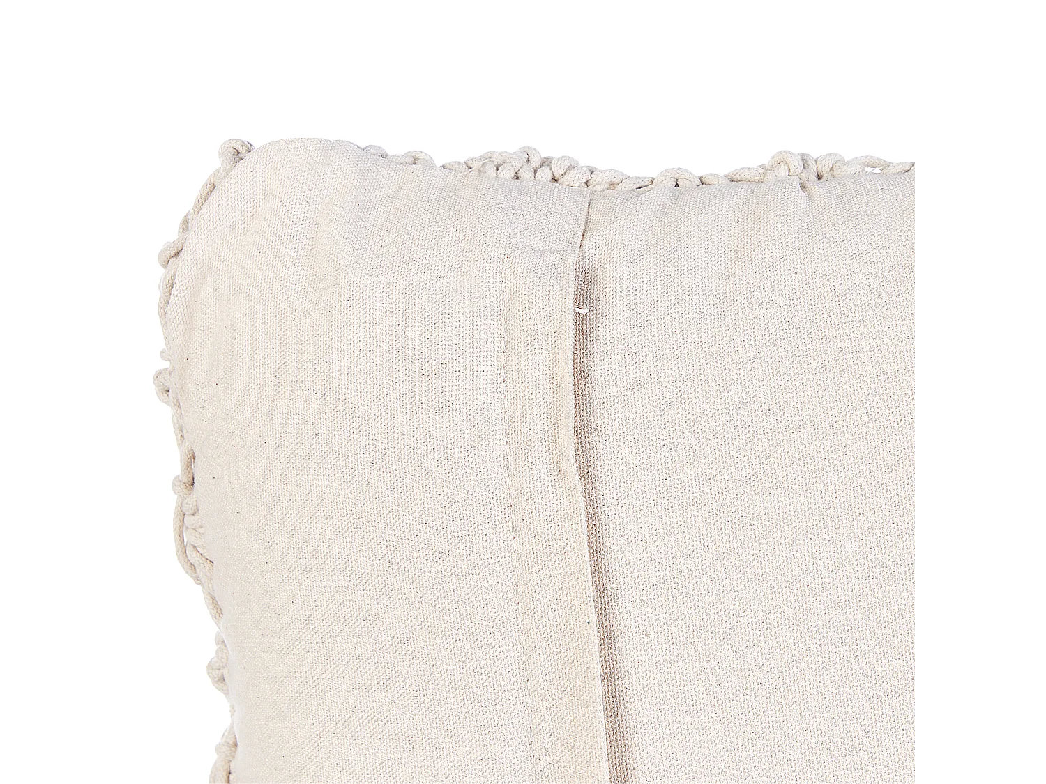 Lot de 2 coussins décoratifs KIZKALESI Coton 45 x 45 cm Beige clair Motif géométrique