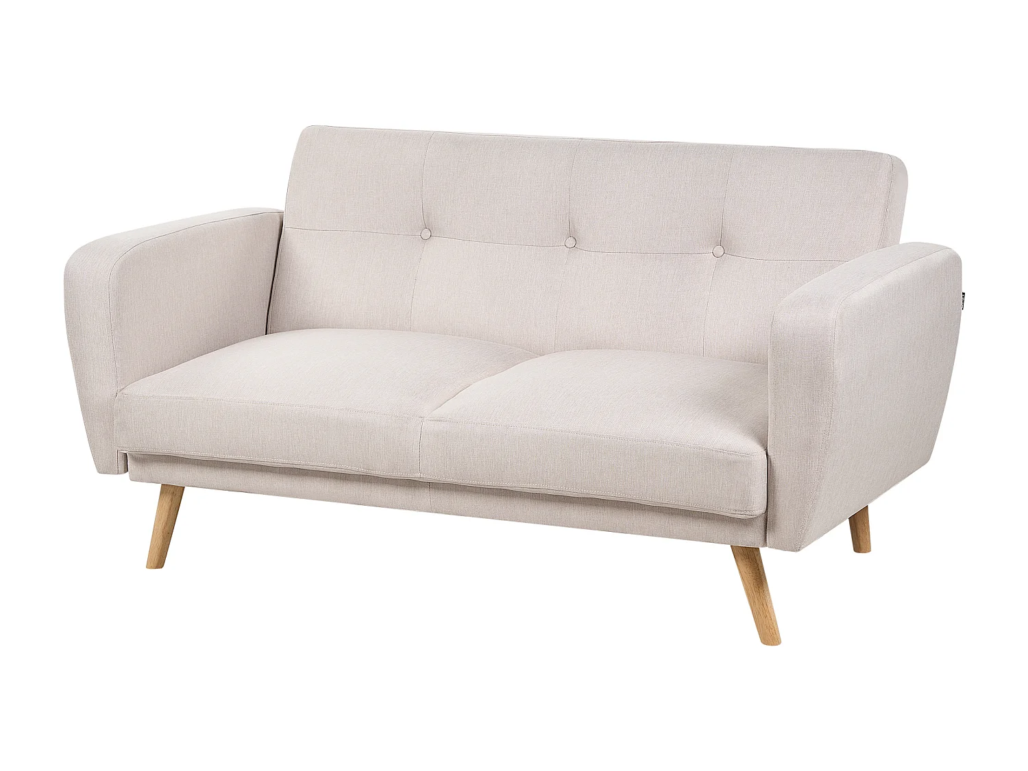 Slaapbank FLORLI Stof Lichtbeige 2-zitter