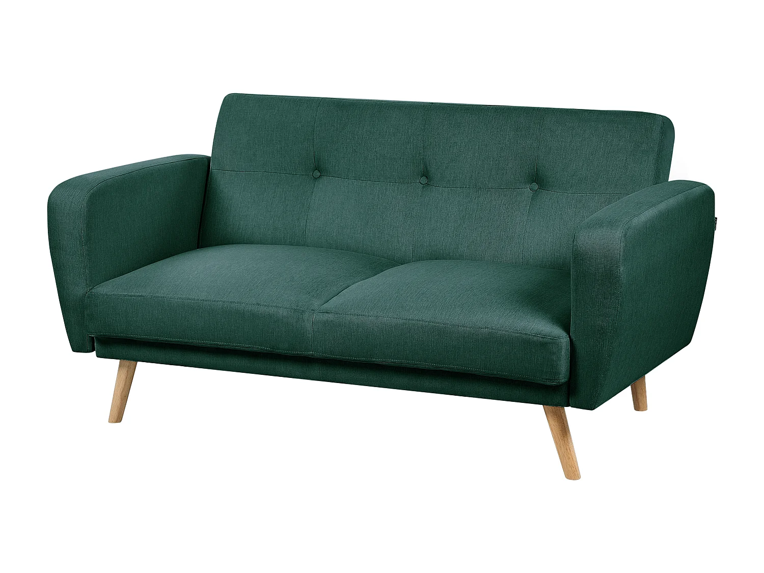 Canapé-lit 2 places FLORLI Tissu Vert foncé