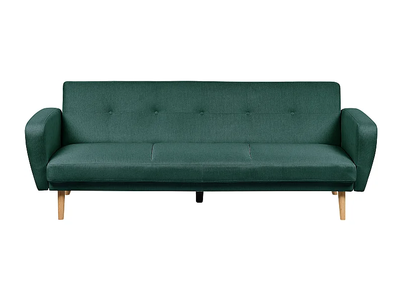 Divano letto FLORLI Tessuto Verde scuro 3 posti