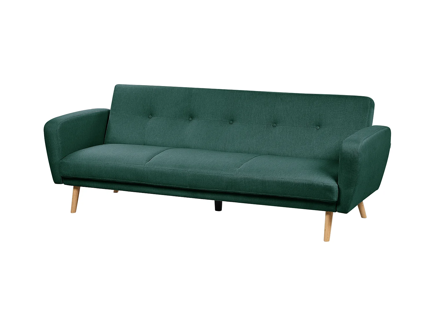 Divano letto FLORLI Tessuto Verde scuro 3 posti