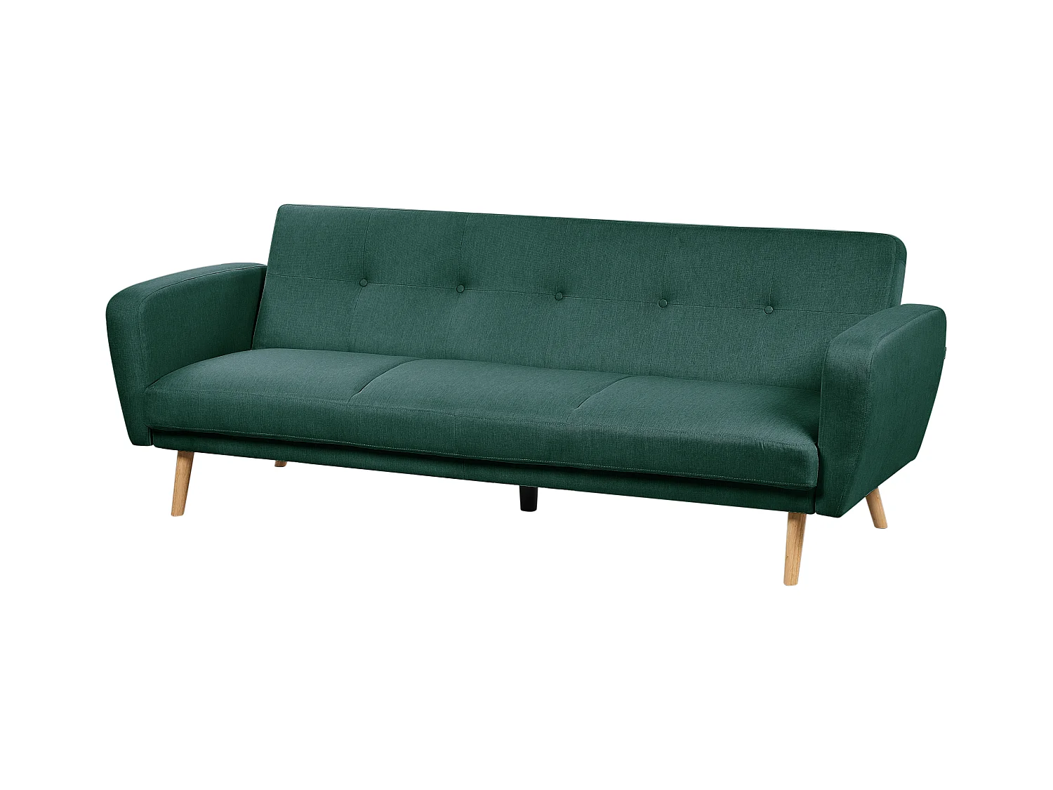 Divano letto FLORLI Tessuto Verde scuro 3 posti