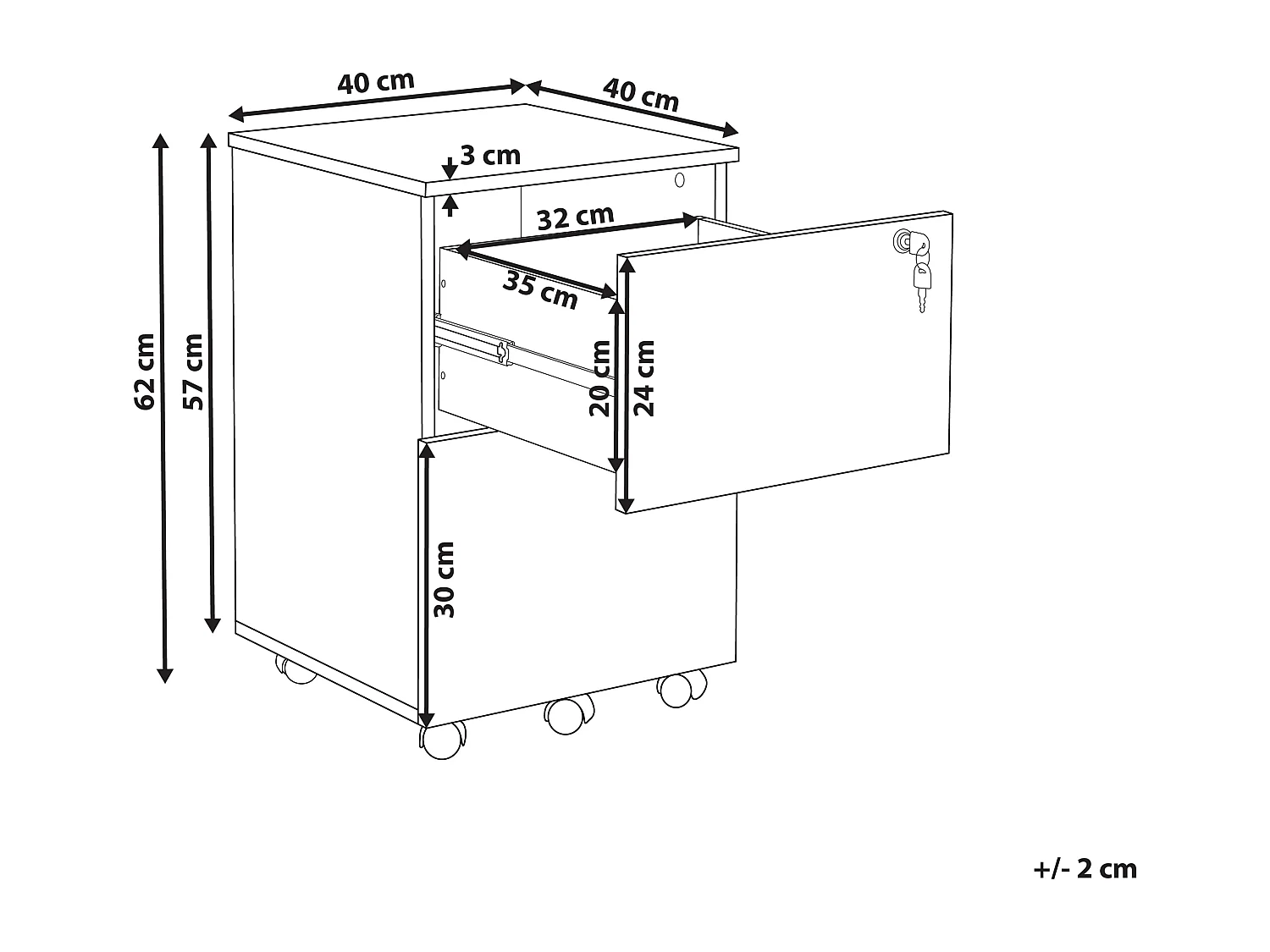 Meuble de rangement JOHNSON Blanc