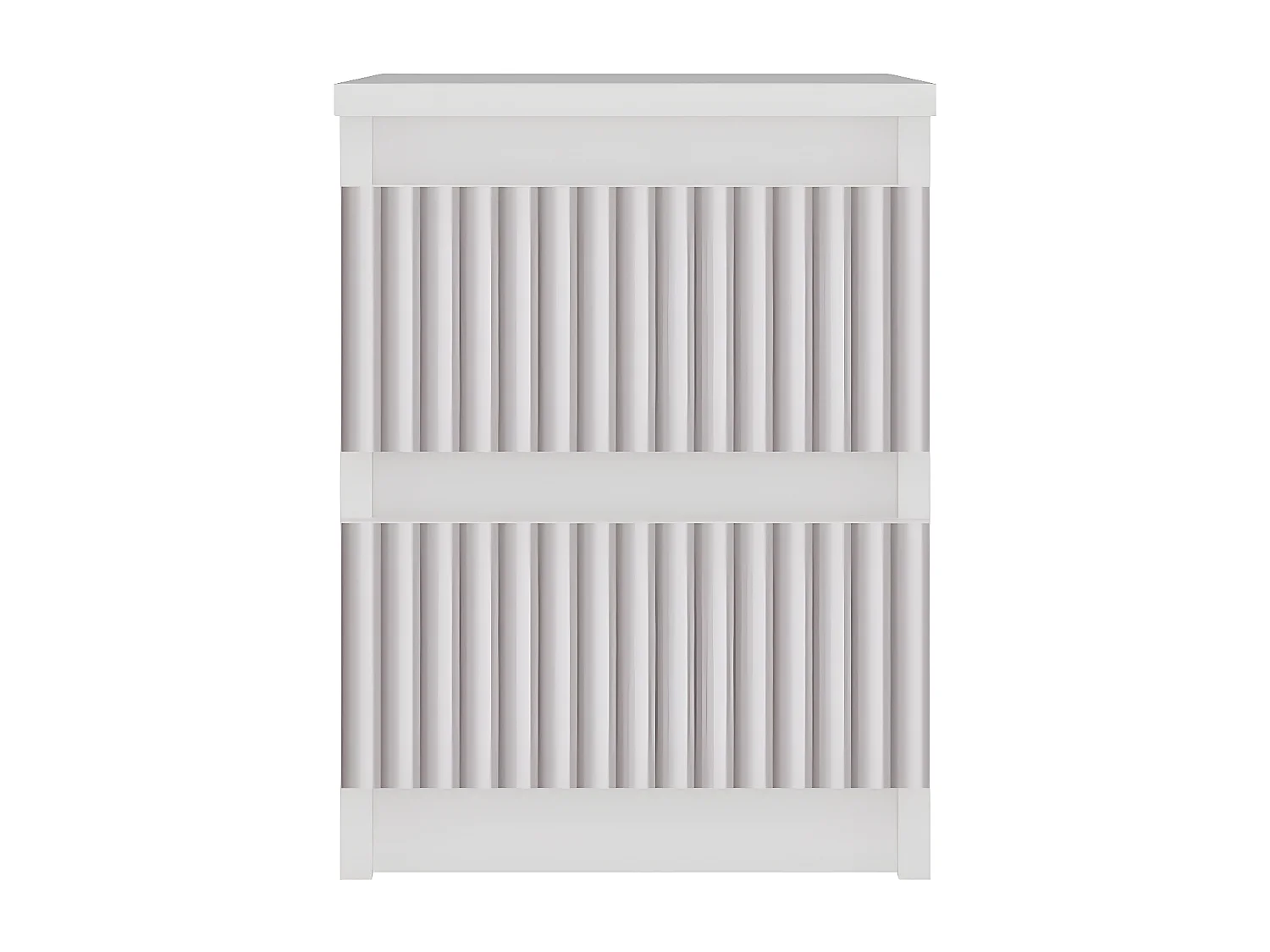 ASTER - Table de chavet style scandinave- 30x30x40 cm - Chevet 2 tiroirs - Meuble de chambre enfant - Blanc et rose