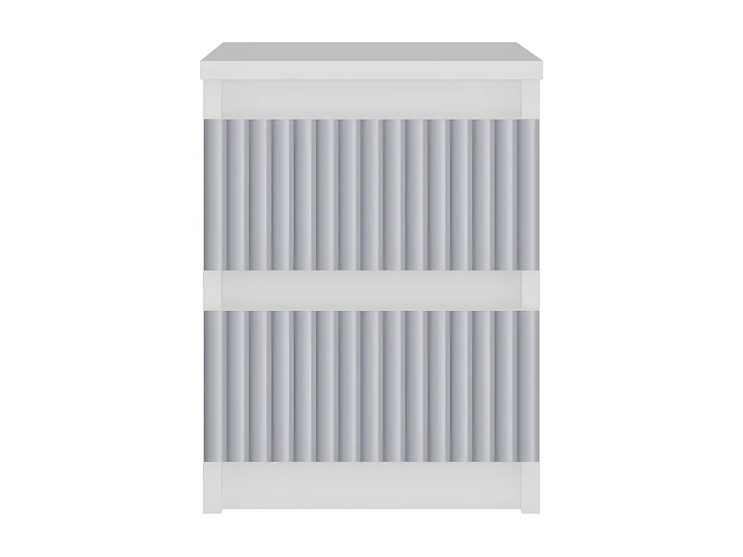 ASTER - Table de chavet style scandinave- 30x30x40 cm - Chevet 2 tiroirs - Meuble de chambre enfant - Blanc et bleau