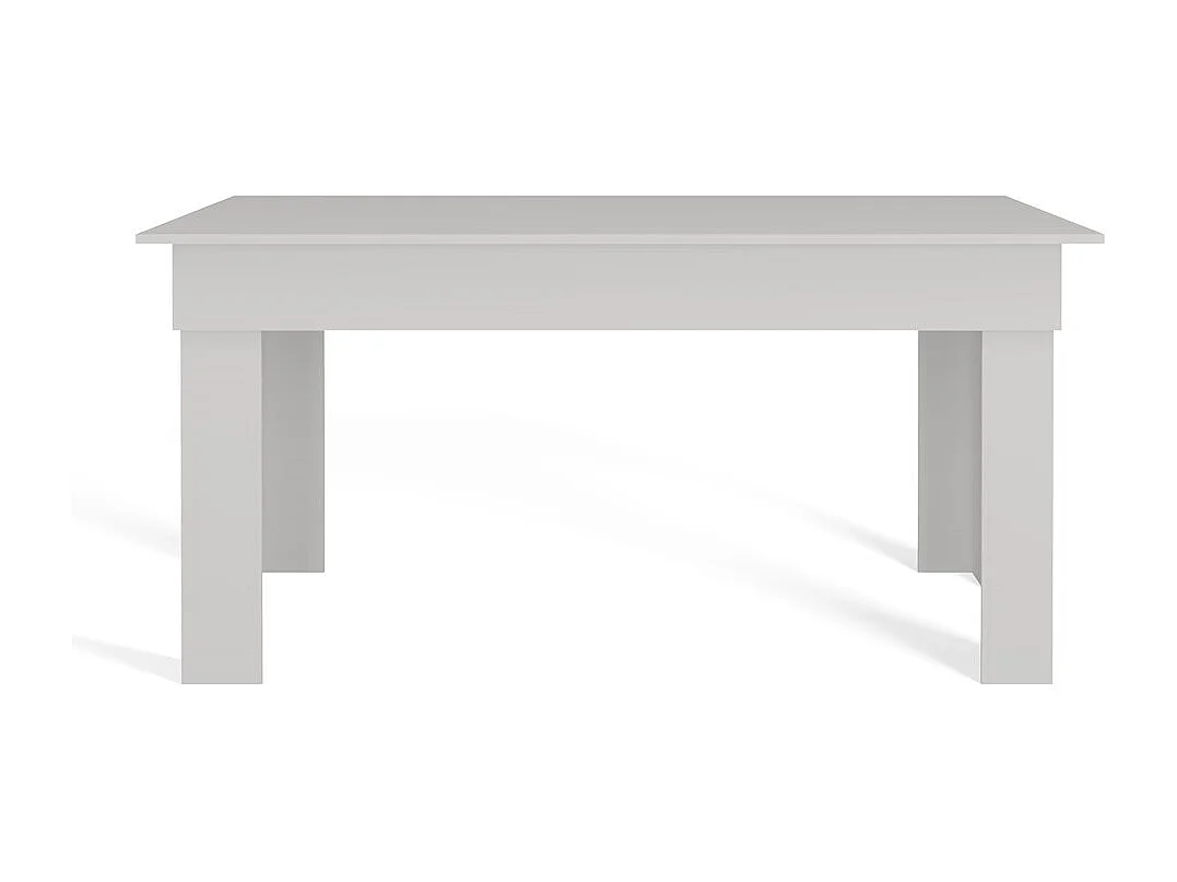 RHEA - Esstisch Küche Wohnzimmer 160x80x75cm - Moderner Esstisch für 6 Personen im skandinavischen Stil - Weiß