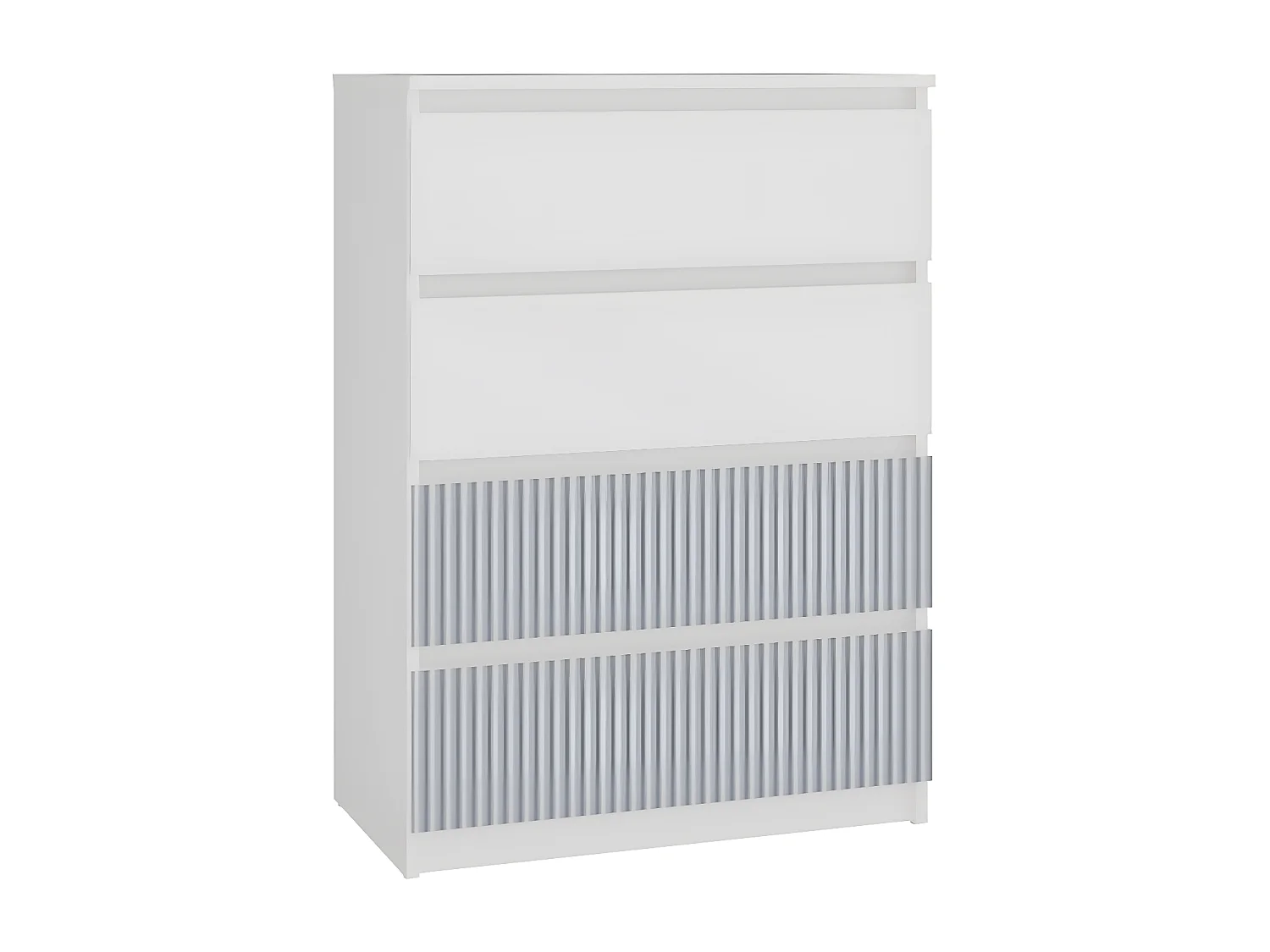 ASTER T4 - Cassettone moderno a 4 cassetti - 97x70x40 - Contenitore per bambini - Bianco e blu