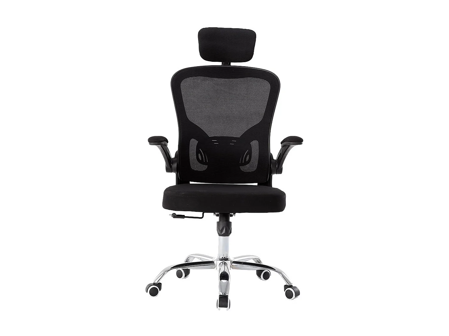 JEANA - Fauteuil de bureau ergonomique - Hauteur ajustable - Avec accoudoirs - Chaise de bureau pivotante - Noir