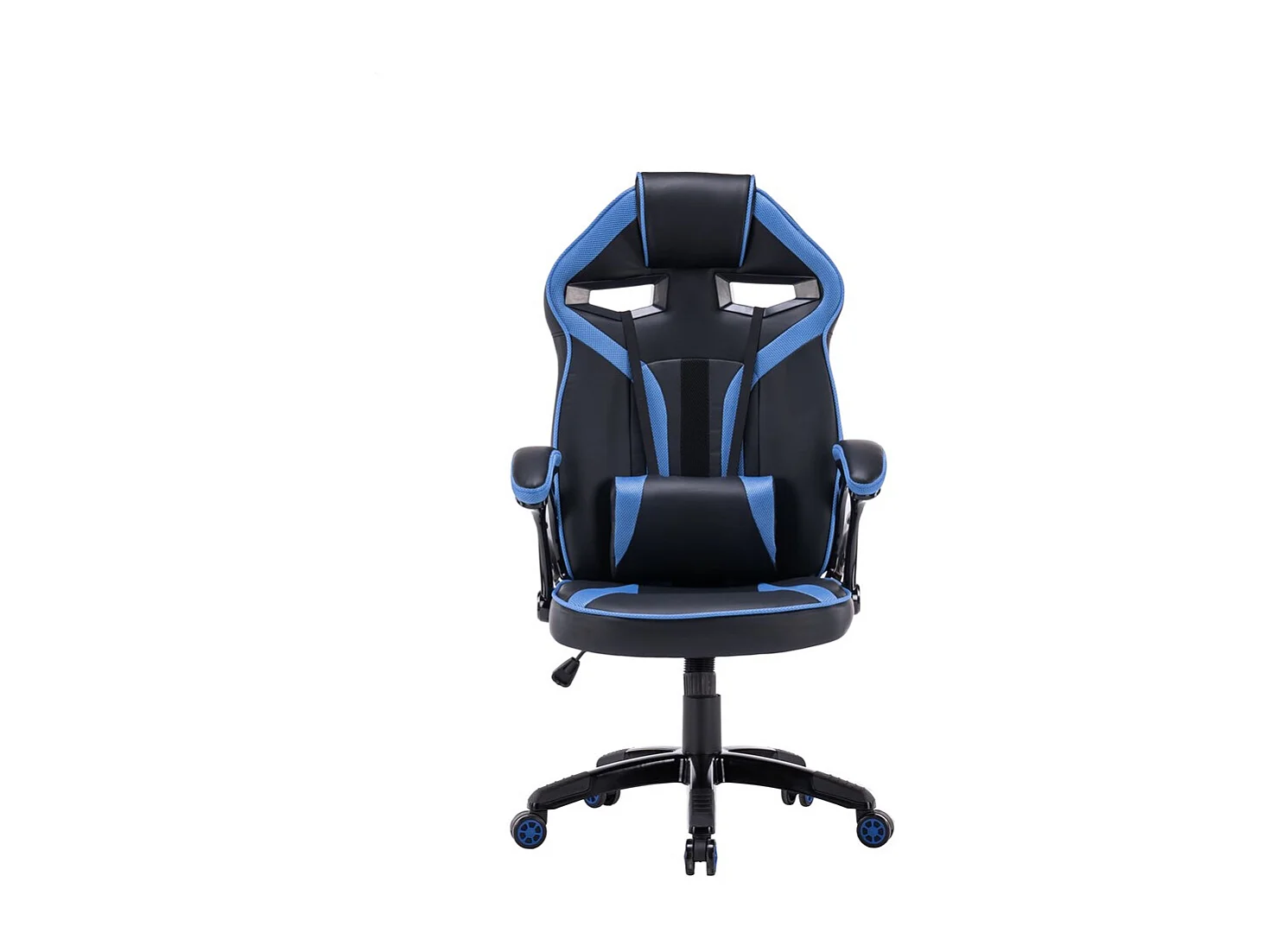 DREFT - Fauteuil gamer style moderne chambre d’ado - 120-130x66x67 - Noir et bleu