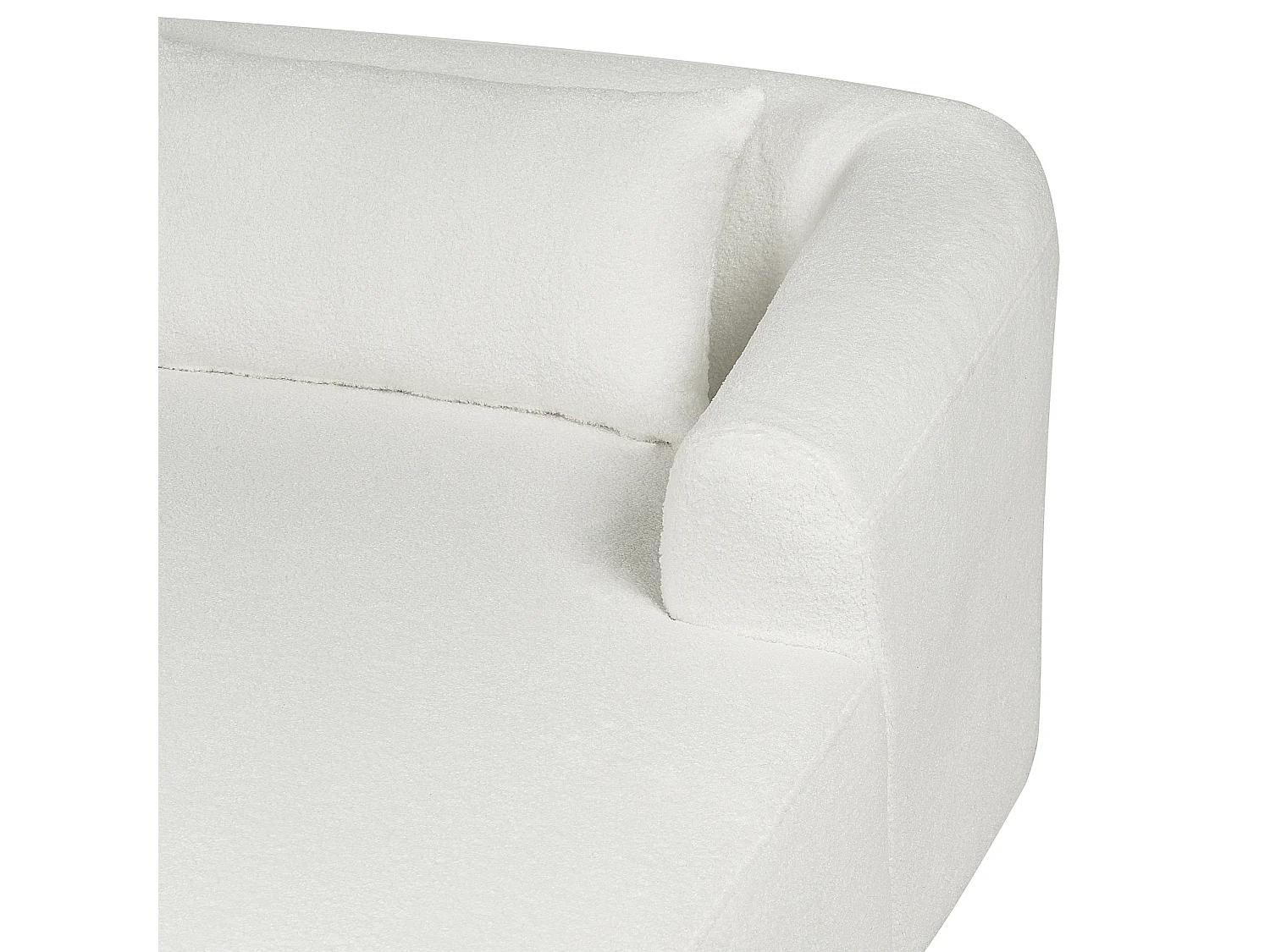 Sofá de canto SVANSELE Bouclé Branco creme 3 lugares à esquerda