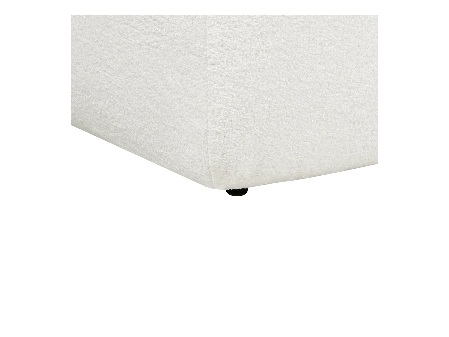 3-Sitzer Ecksofa L-förmig Bouclé weiß mit Chaiselongue links 3 Kissen Svansele