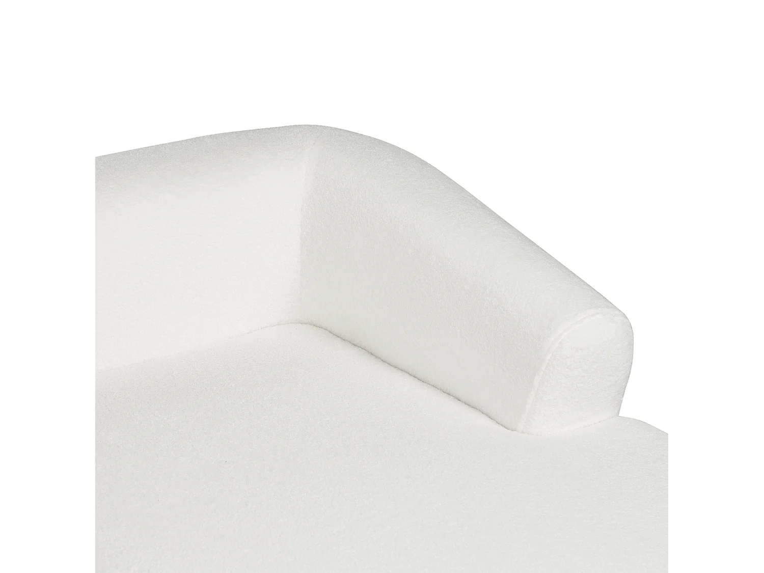 Canapé d'angle SVANSELE Bouclé Blanc cassé 3 places Côté gauche