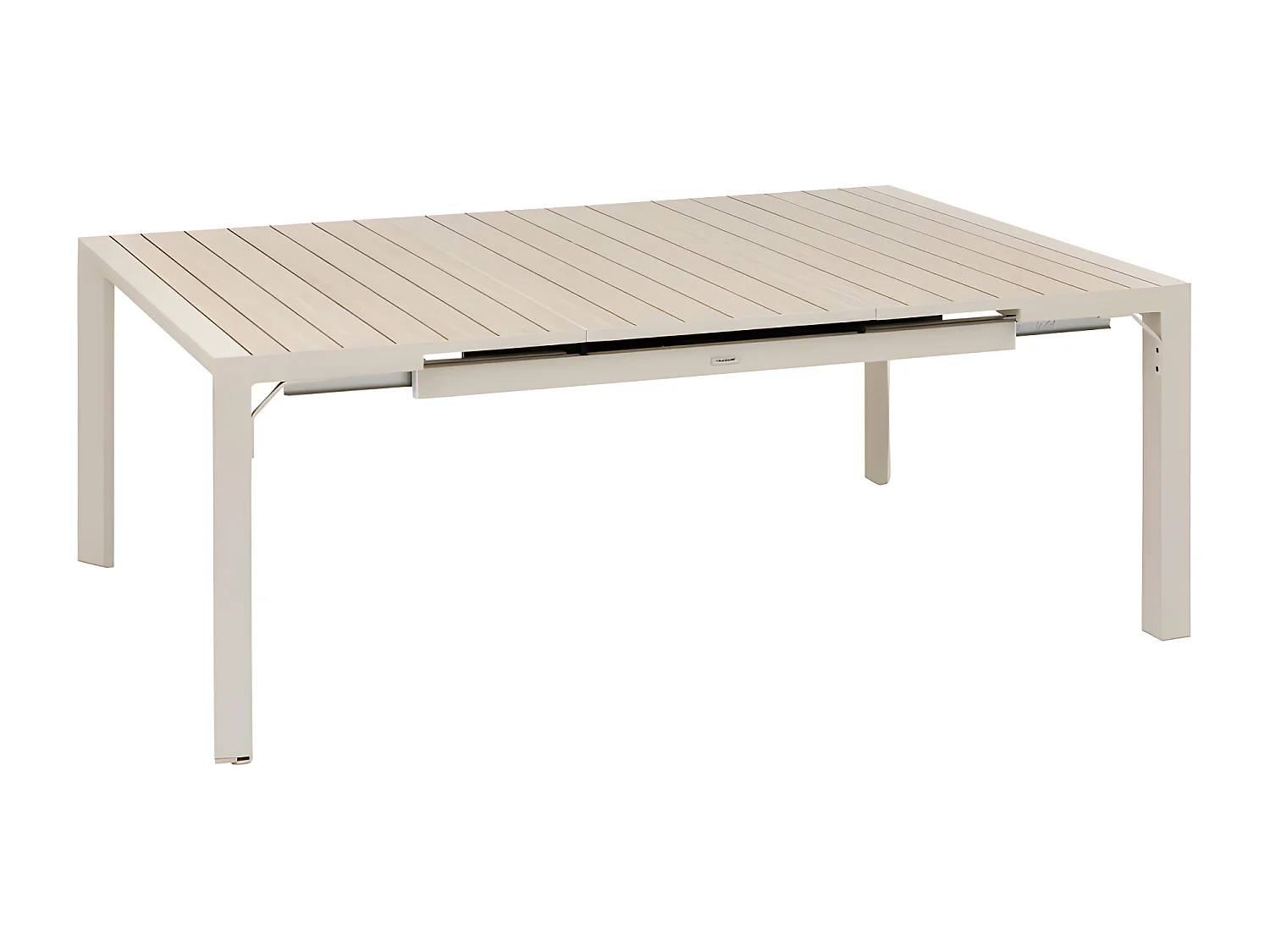 Table de jardin extensible carrée Evasion lin et argile Hespéride