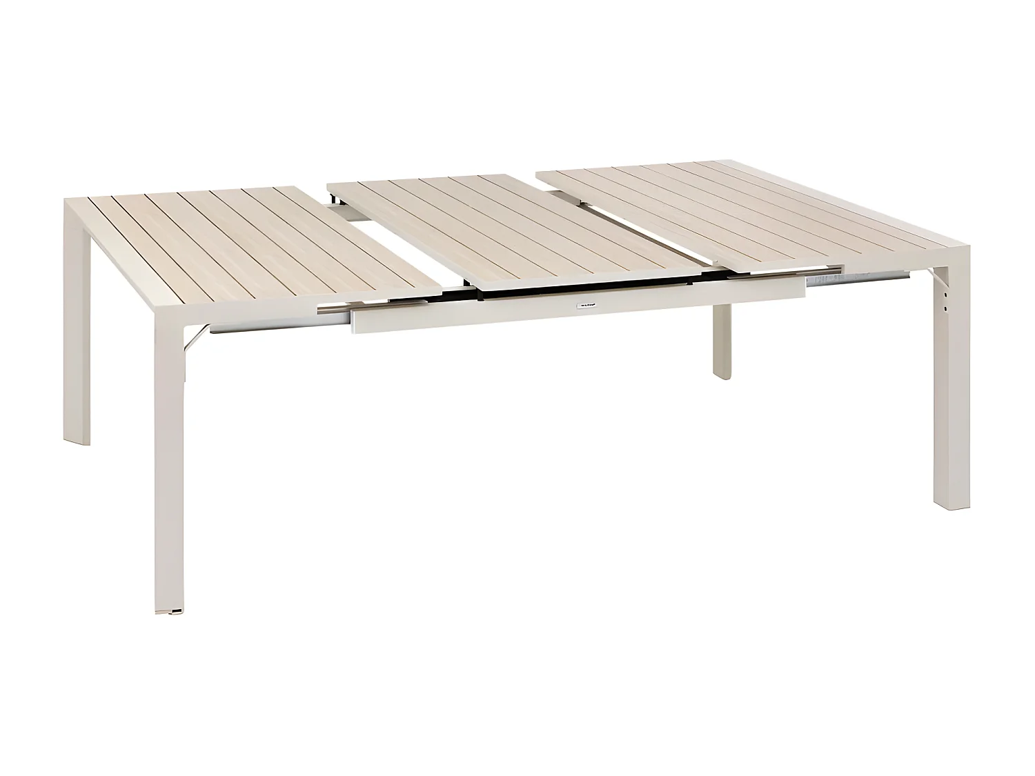 Table de jardin extensible carrée Evasion lin et argile Hespéride