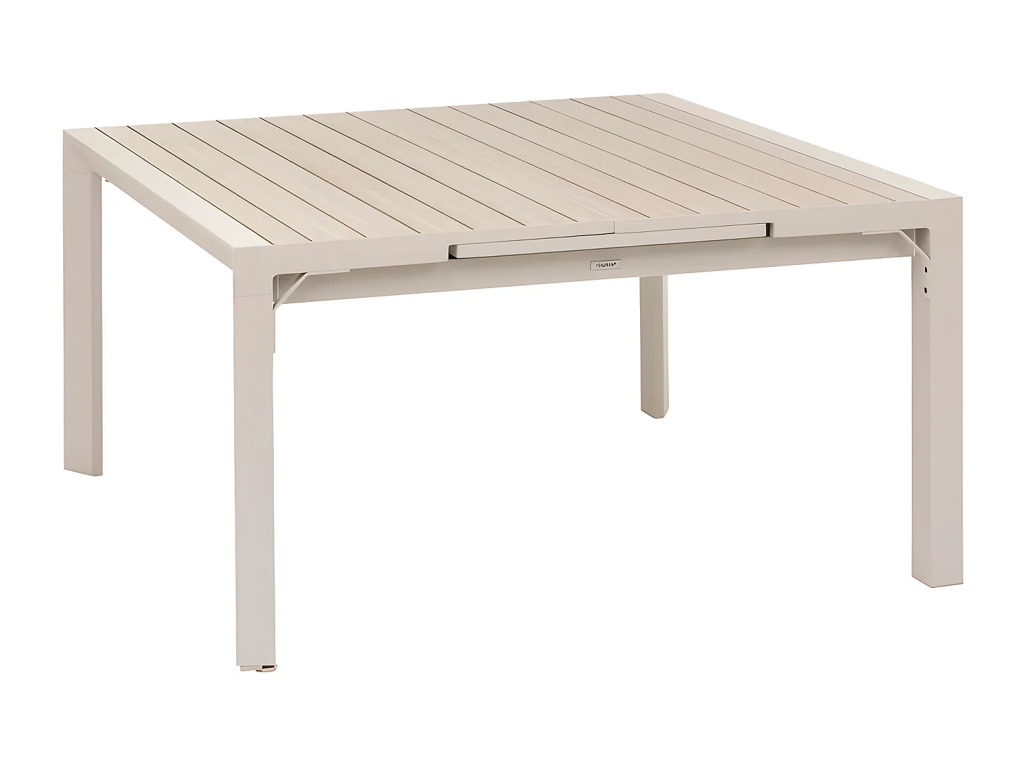 Table de jardin extensible carrée Evasion lin et argile Hespéride