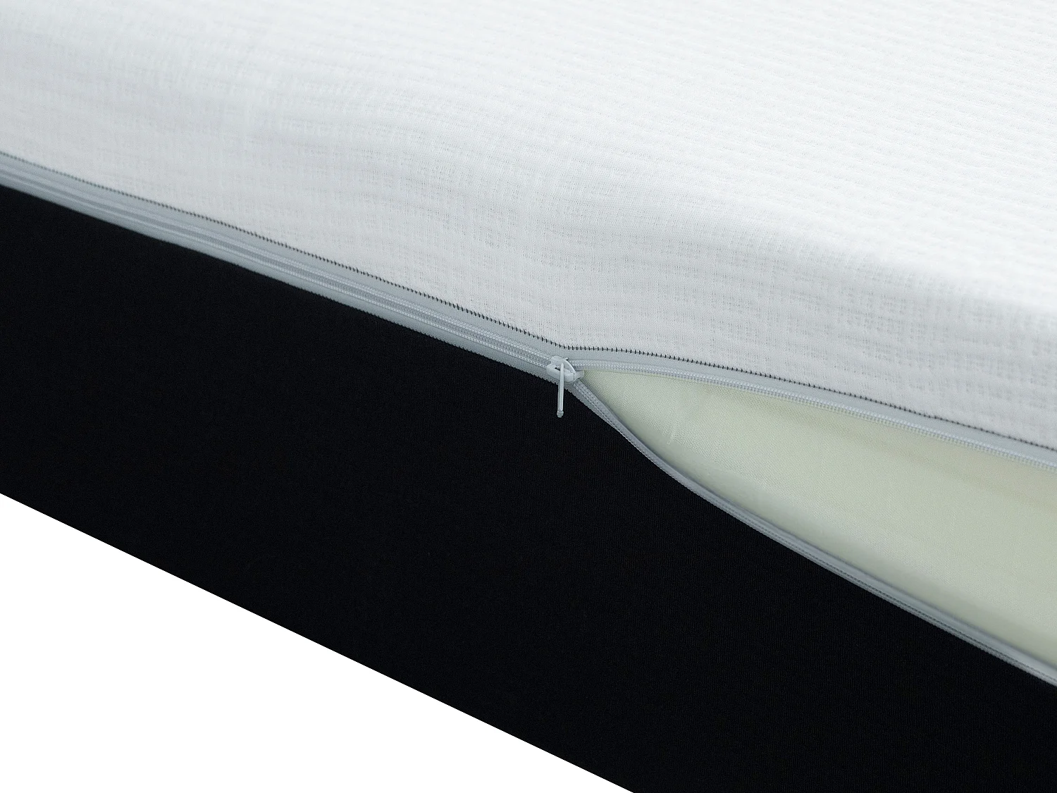 Ensemble 180 x 200 cm sommier coffre blanc + matelas hybride anti-feu ressorts ensachés 7 zones et mémoire de forme ép.29cm - SIVA de YSMÉE