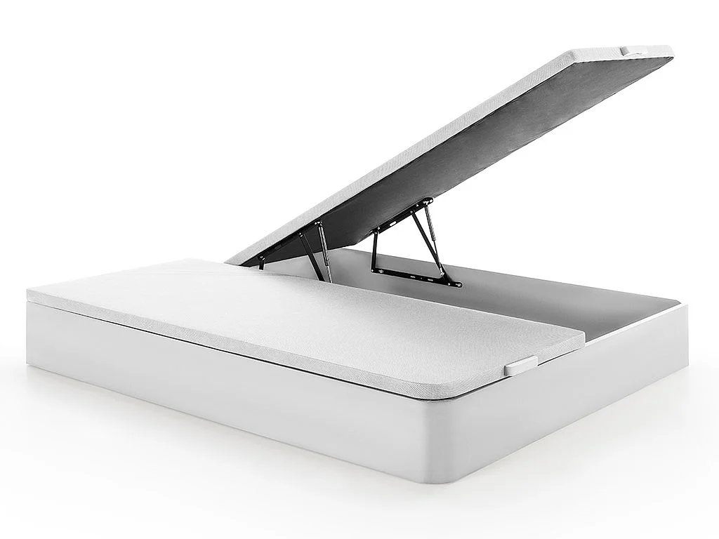 Ensemble 180 x 200 cm sommier coffre blanc + matelas hybride anti-feu ressorts ensachés 7 zones et mémoire de forme ép.29cm - SIVA de YSMÉE