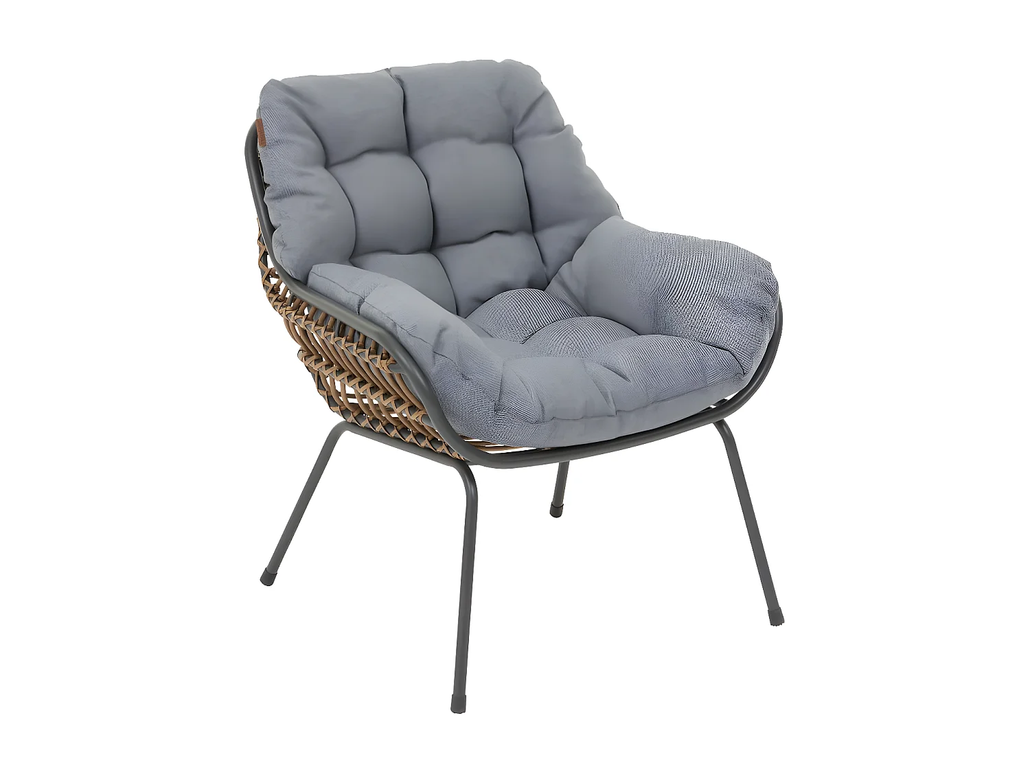 Salon de jardin 2 places Paopao graphite Hespéride