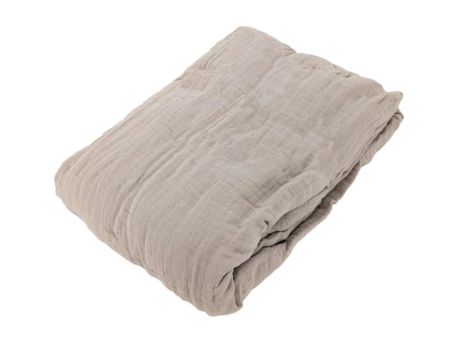Drap housse MILOS mousseline de coton 160x200 cm bonnet 30 cm uni beige naturel
