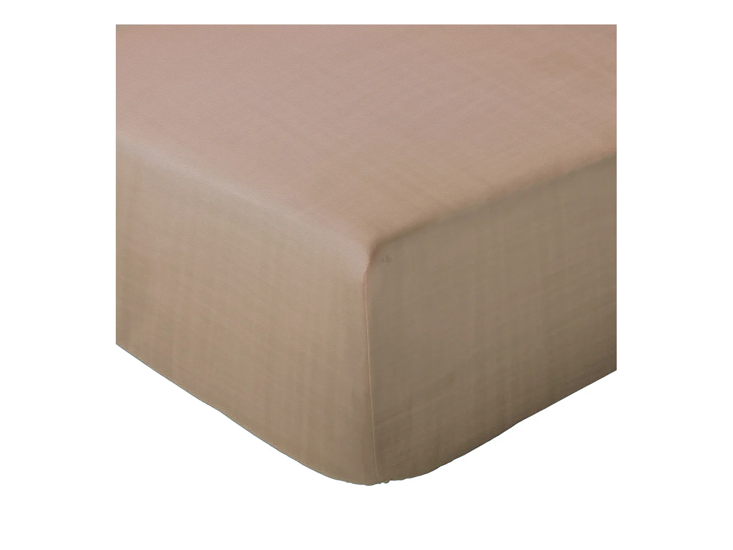 Drap housse 140x200x30 cm mousseline de coton MILOS marron camel