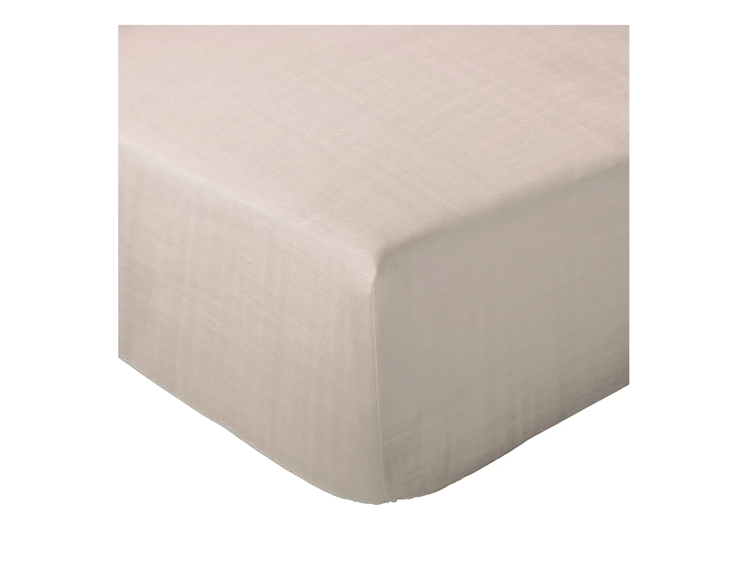 Drap housse 180x200x30 cm mousseline de coton MILOS beige naturel