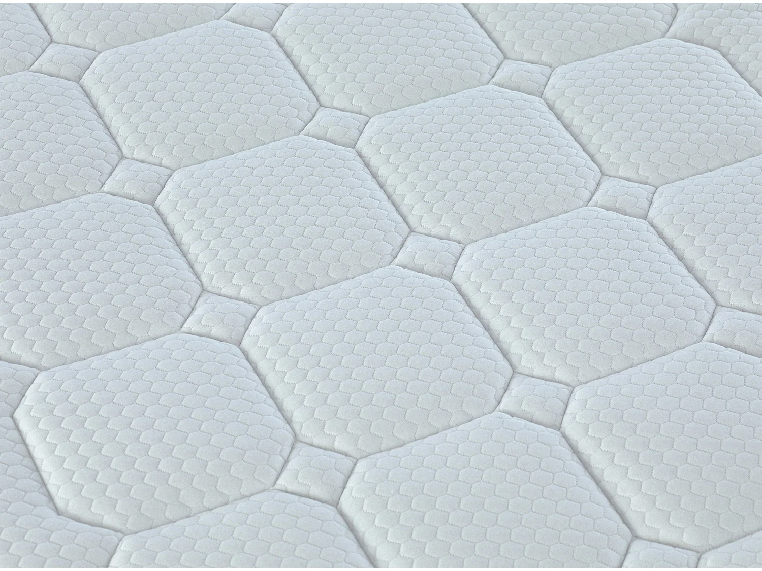 Set aus Bettgestell + 7-Zonen-Taschenfederkernmatratze - 160 x 200 cm - mit Auflage aus Memory Schaum & Latex - Stärke 30 cm - Weiß - ARTIO von PALACIO