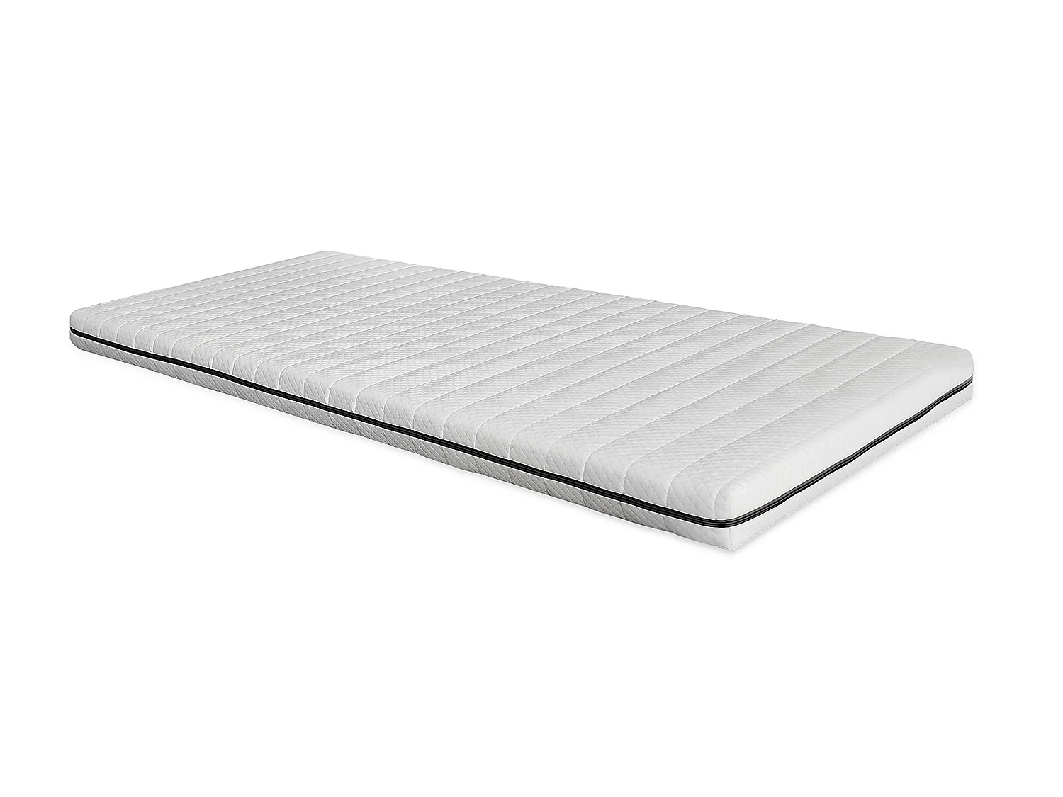 Ensemble 90 x 190 cm sommier coffre blanc + matelas mousse déhoussable ép.10cm - NASUS de YSMÉE