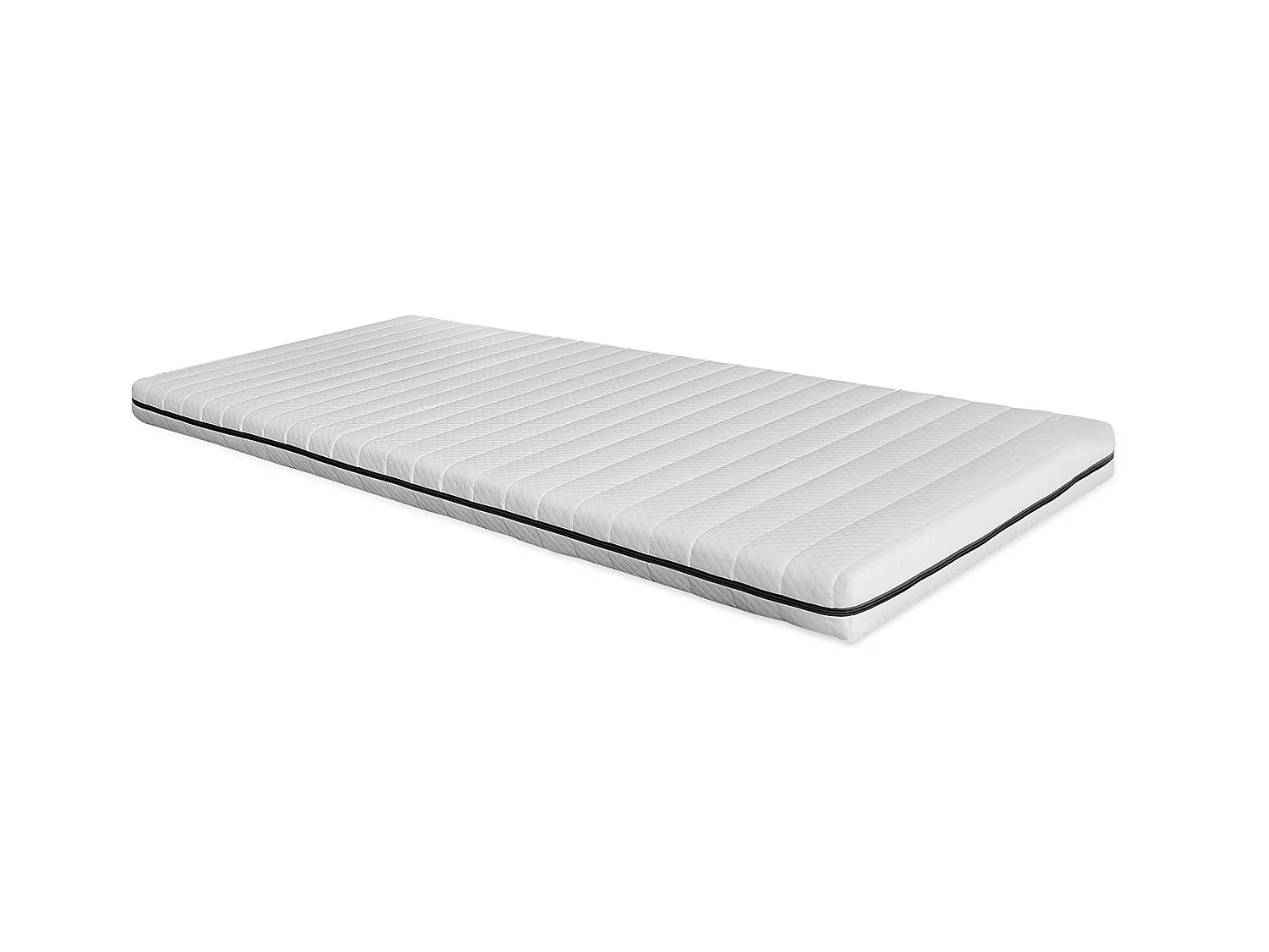 Set 90 x 190 cm bedbodem met opbergruimte, wit + matras van schuim met afneembare tijk van 10 cm dik - NASUS van YSMÉE