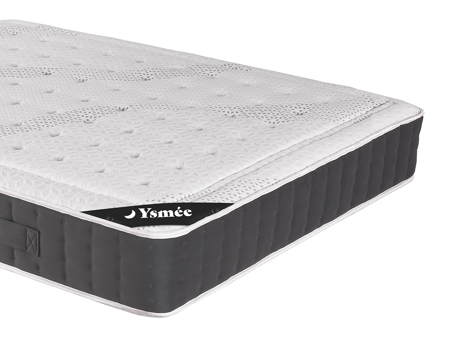 Ensemble 160 x 200 cm sommier coffre naturel clair + matelas hybride ressorts ensachés accueil mémoire de forme ép.27cm - ATLANTIDE de YSMÉE