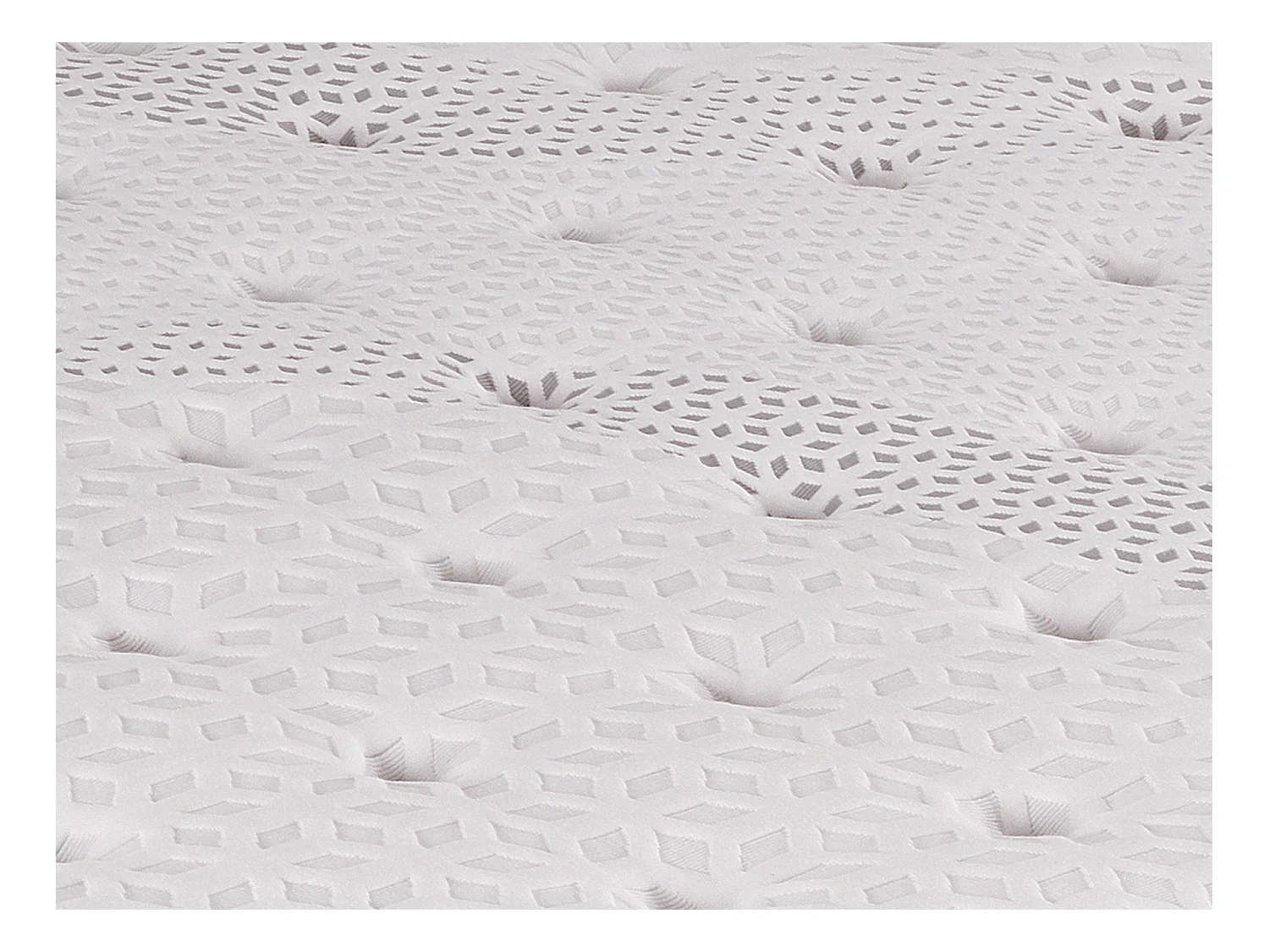 Ensemble 140 x 190 cm sommier coffre blanc + matelas hybride ressorts ensachés accueil mémoire de forme ép.27cm - ATLANTIDE de YSMÉE