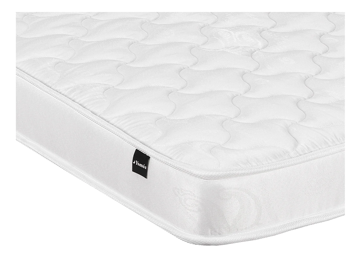 Set 90 x 190 cm bedbodem met opbergruimte, wit + matras van schuim van 15 cm dik - DANAE II van YSMÉE