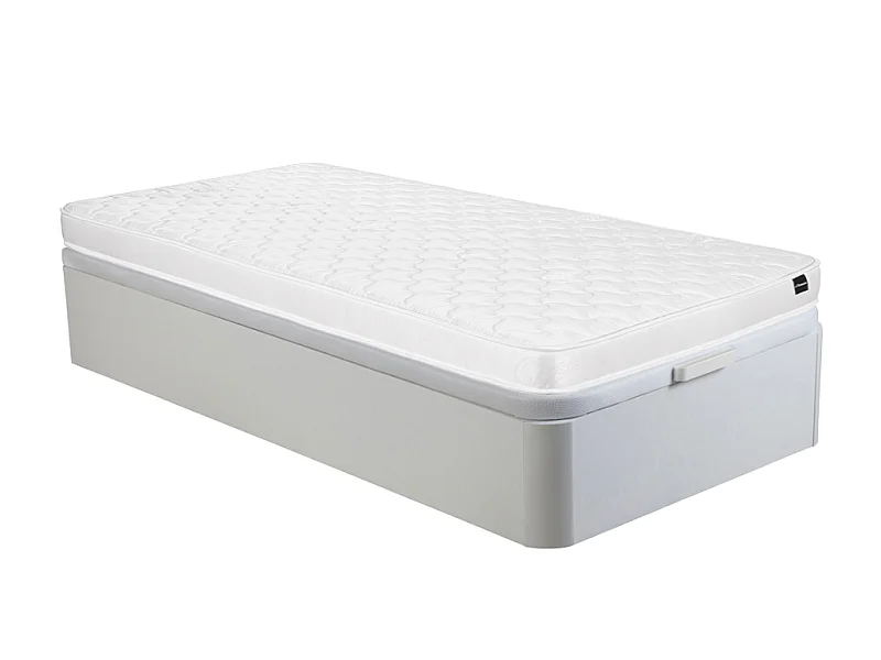 Ensemble 90 x 190 cm sommier coffre blanc + matelas mousse ép.15cm - DANAE II de YSMÉE