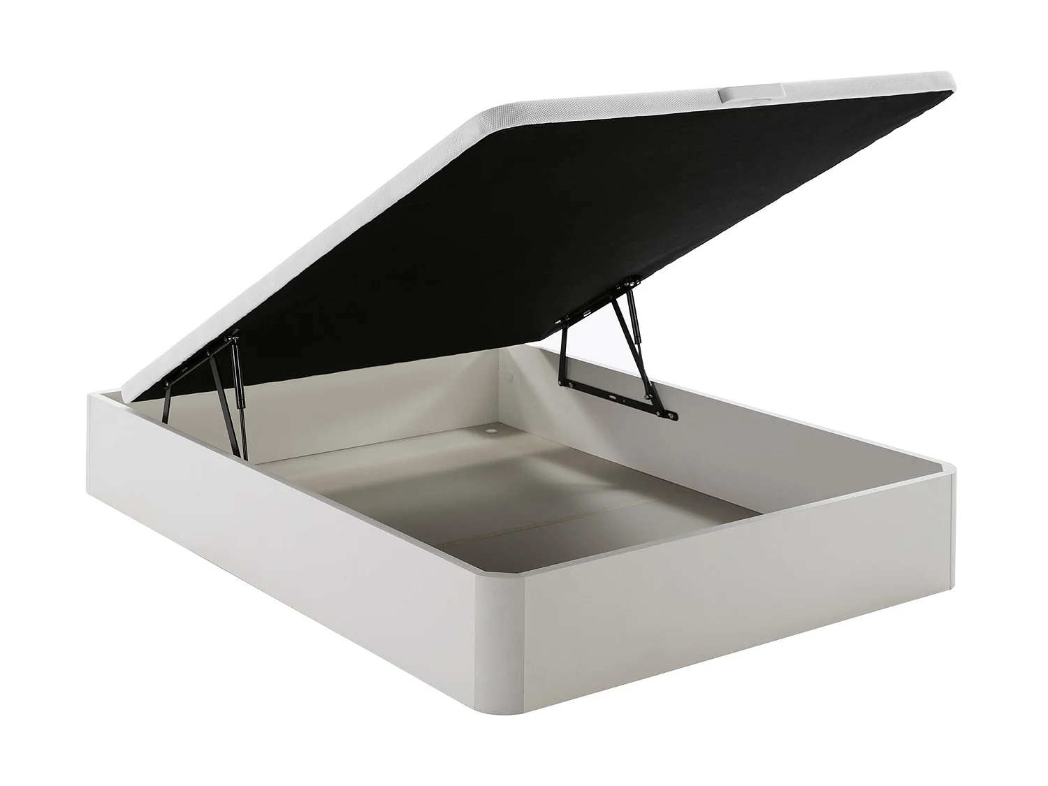 Sæt 140 x 190 cm sengeramme med hvid opbevarings bokse + skummadras, tykkelse 15 cm - DANAE II af YSMÉE