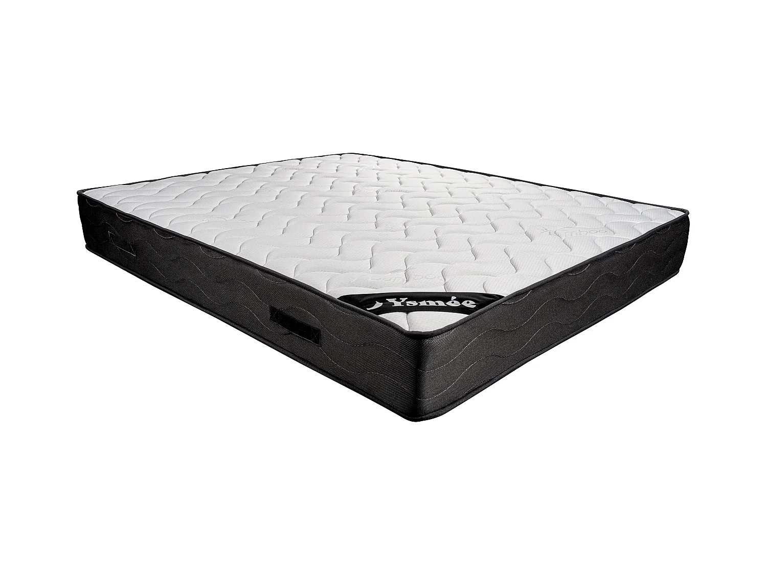 Sæt 140 x 190 cm med hvid opbevaringsbund + madras med indpakkede fjedre 7 zoner og memory skum 24 cm tyk - MERISI fra YSMÉE